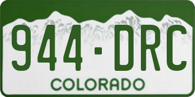 CO license plate 944DRC