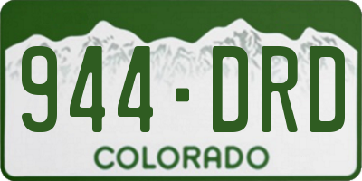 CO license plate 944DRD