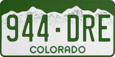 CO license plate 944DRE