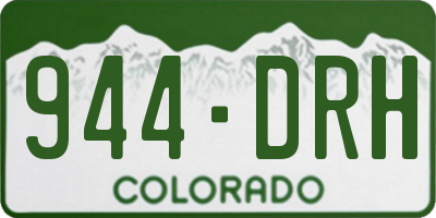 CO license plate 944DRH