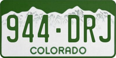 CO license plate 944DRJ