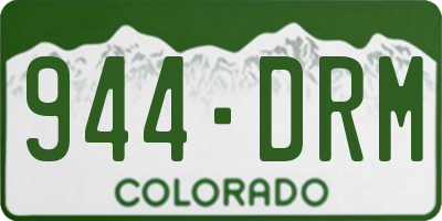 CO license plate 944DRM
