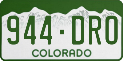 CO license plate 944DRO
