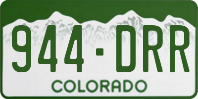 CO license plate 944DRR