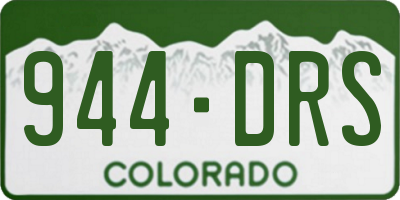 CO license plate 944DRS