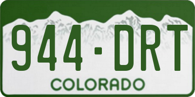 CO license plate 944DRT