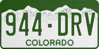 CO license plate 944DRV