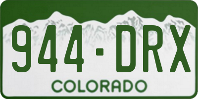CO license plate 944DRX