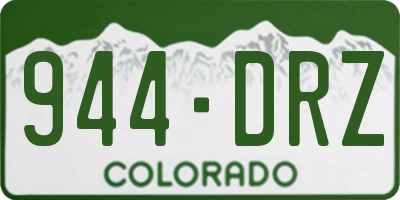 CO license plate 944DRZ
