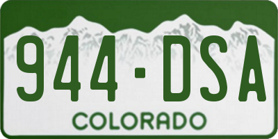 CO license plate 944DSA