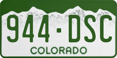 CO license plate 944DSC