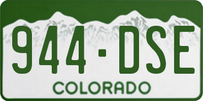 CO license plate 944DSE