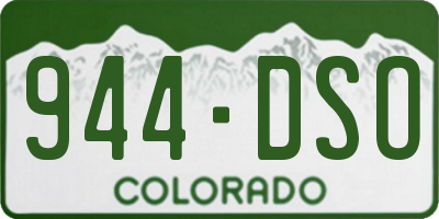 CO license plate 944DSO