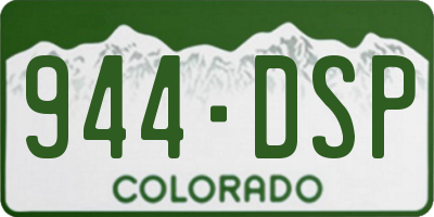 CO license plate 944DSP