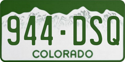 CO license plate 944DSQ