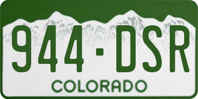 CO license plate 944DSR