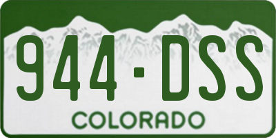 CO license plate 944DSS