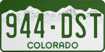 CO license plate 944DST