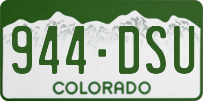 CO license plate 944DSU