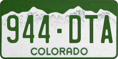 CO license plate 944DTA