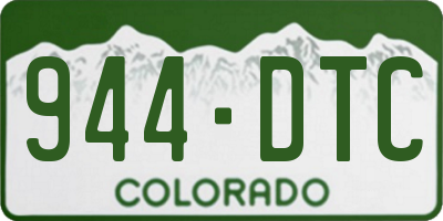 CO license plate 944DTC
