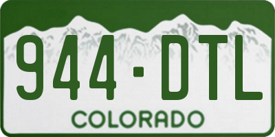 CO license plate 944DTL