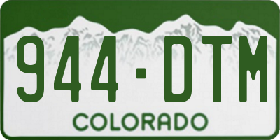 CO license plate 944DTM
