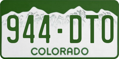 CO license plate 944DTO