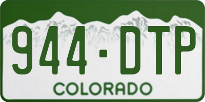 CO license plate 944DTP