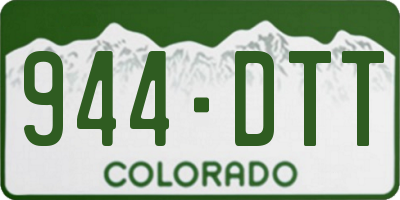 CO license plate 944DTT