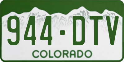 CO license plate 944DTV