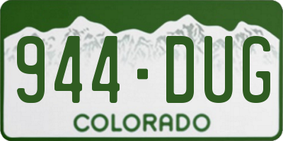 CO license plate 944DUG