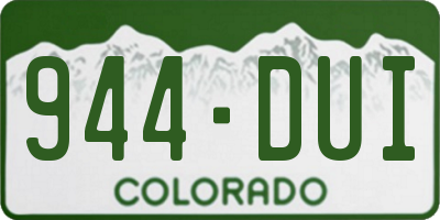 CO license plate 944DUI