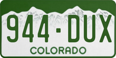 CO license plate 944DUX