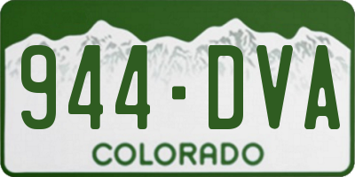 CO license plate 944DVA