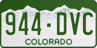 CO license plate 944DVC