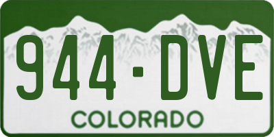 CO license plate 944DVE