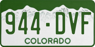 CO license plate 944DVF