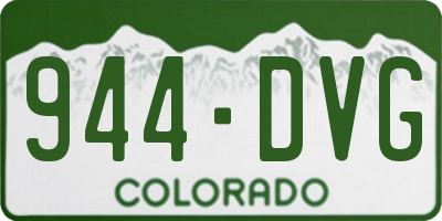 CO license plate 944DVG