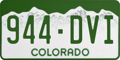CO license plate 944DVI