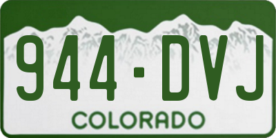 CO license plate 944DVJ