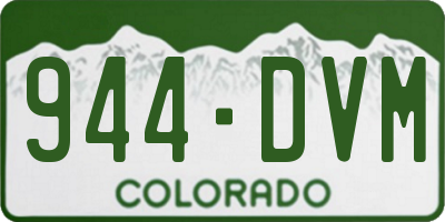 CO license plate 944DVM