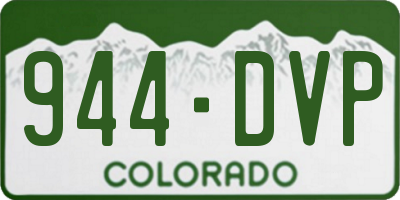 CO license plate 944DVP
