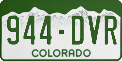CO license plate 944DVR