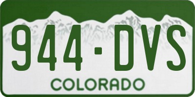 CO license plate 944DVS