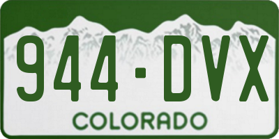 CO license plate 944DVX