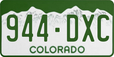 CO license plate 944DXC