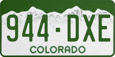 CO license plate 944DXE