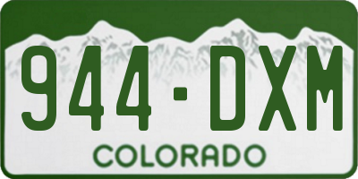 CO license plate 944DXM