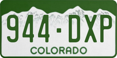 CO license plate 944DXP